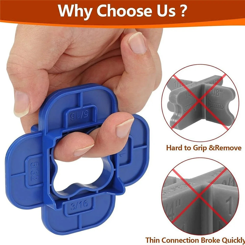 4Pcs Deck Board Plastic Spacer Rings Wood Flooring Spacing Tools - Blue - 2