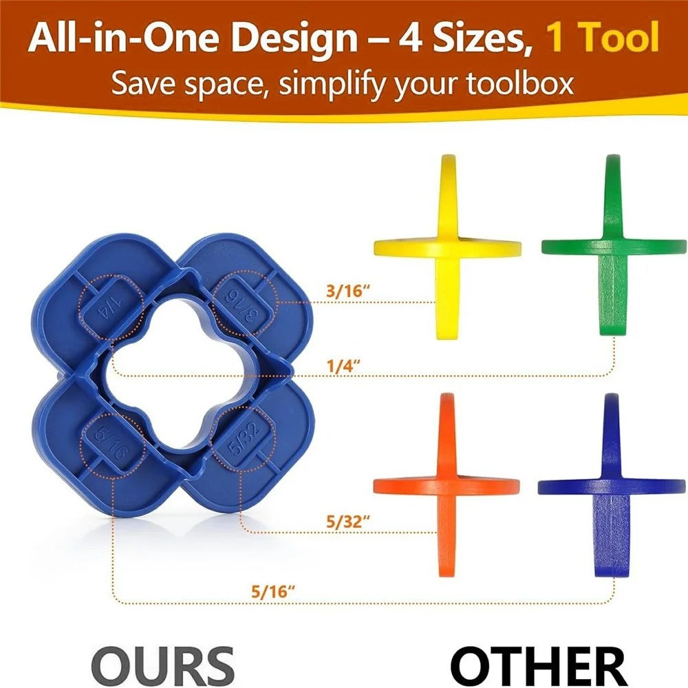 4Pcs Deck Board Plastic Spacer Rings Wood Flooring Spacing Tools - Blue - 3