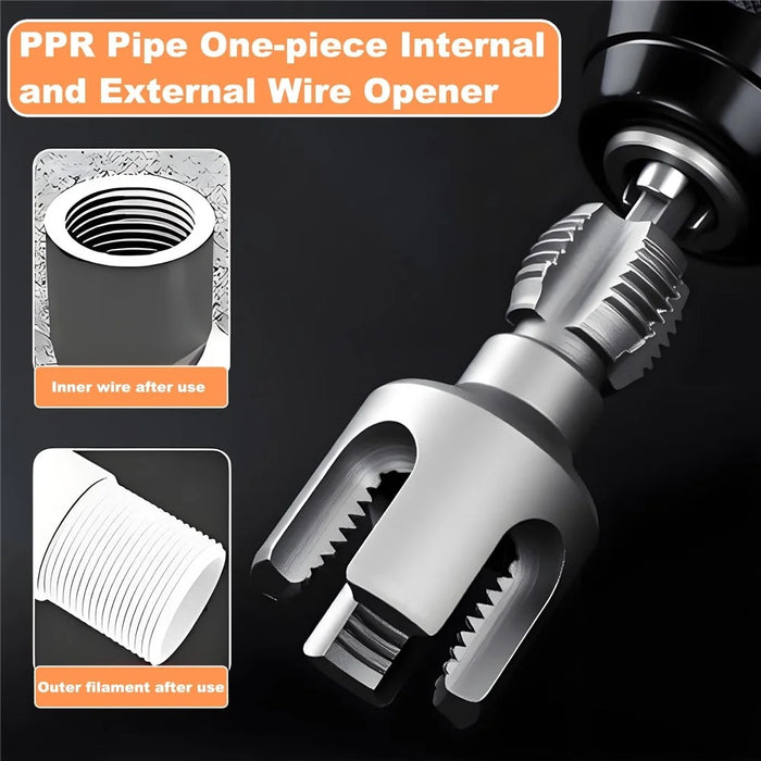 PPR Water Pipe Threading Tool 40CR Alloy 1 / 2 Inch Internal External Thread Tap Die Set - 3
