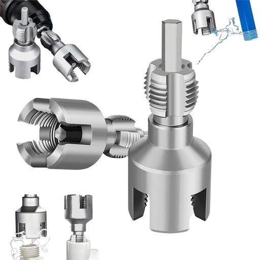 1 / 2 + 3 / 4 Inch PPR Water Pipe Threading Tool 40CR Alloy Internal External Thread Tap Die Set - 1