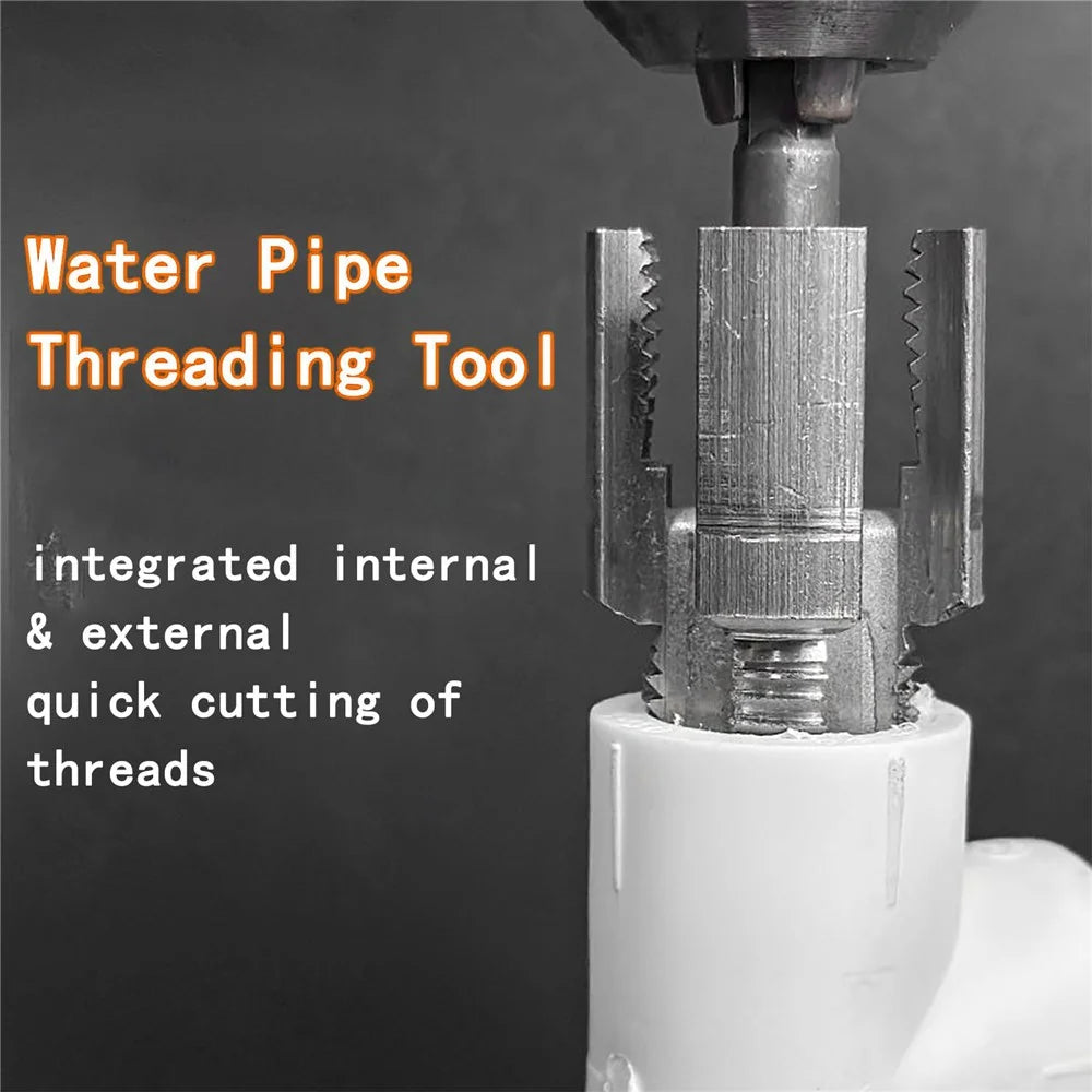 3 / 4 Inch PPR Water Pipe Alloy Threading Tool Internal External Thread Cutter Tap Die Set - 4