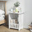 Wood-Plastic Board Nightstand Storage Cabinet Bedroom Living Room Side Table, 40cm Height Single Layer - 1
