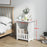Wood-Plastic Board Nightstand Storage Cabinet Bedroom Living Room Side Table, 40cm Height Single Layer - 2