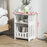 Wood-Plastic Board Nightstand Storage Cabinet Bedroom Living Room Side Table, 40cm Height Double Layer - 3