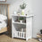 Wood-Plastic Board Nightstand Storage Cabinet Bedroom Living Room Side Table, 50cm Height - 1