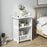 Wood-Plastic Board Nightstand Storage Cabinet Bedroom Living Room Side Table, 50cm Height - 2