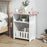 Wood-Plastic Board Nightstand Storage Cabinet Bedroom Living Room Side Table, 50cm Height - 4