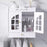Wood-Plastic Board Multi-Tier Bathroom Organizer No Drill Wall Mounted Cosmetic Skincare Storage Cabinet - 3