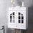 Wood-Plastic Board Multi-Tier Bathroom Organizer No Drill Wall Mounted Cosmetic Skincare Storage Cabinet - 4