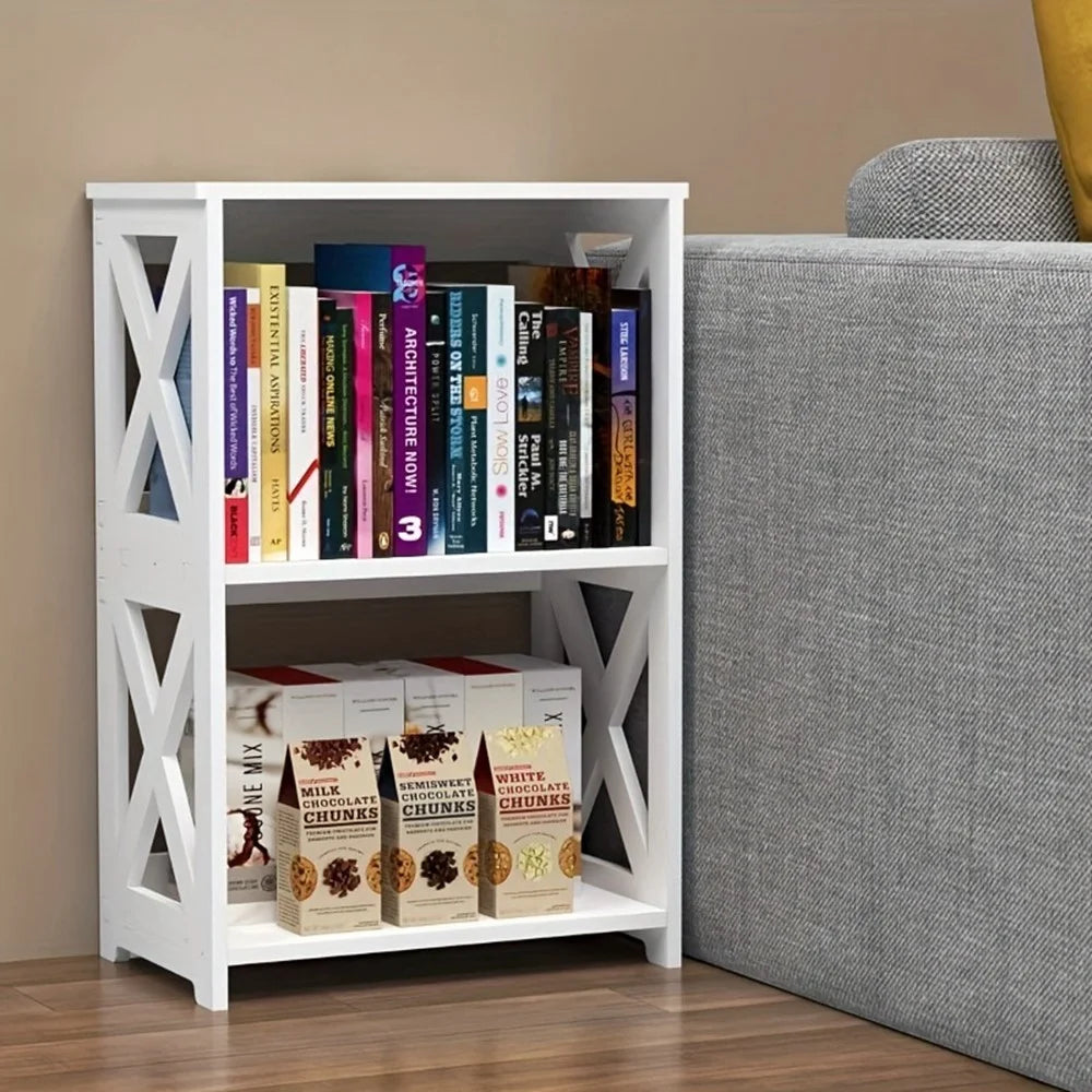 Wood-Plastic Board Bedside Storage Rack Bedroom Bathroom Books Toiletries Multi-Layer Organizer - 5