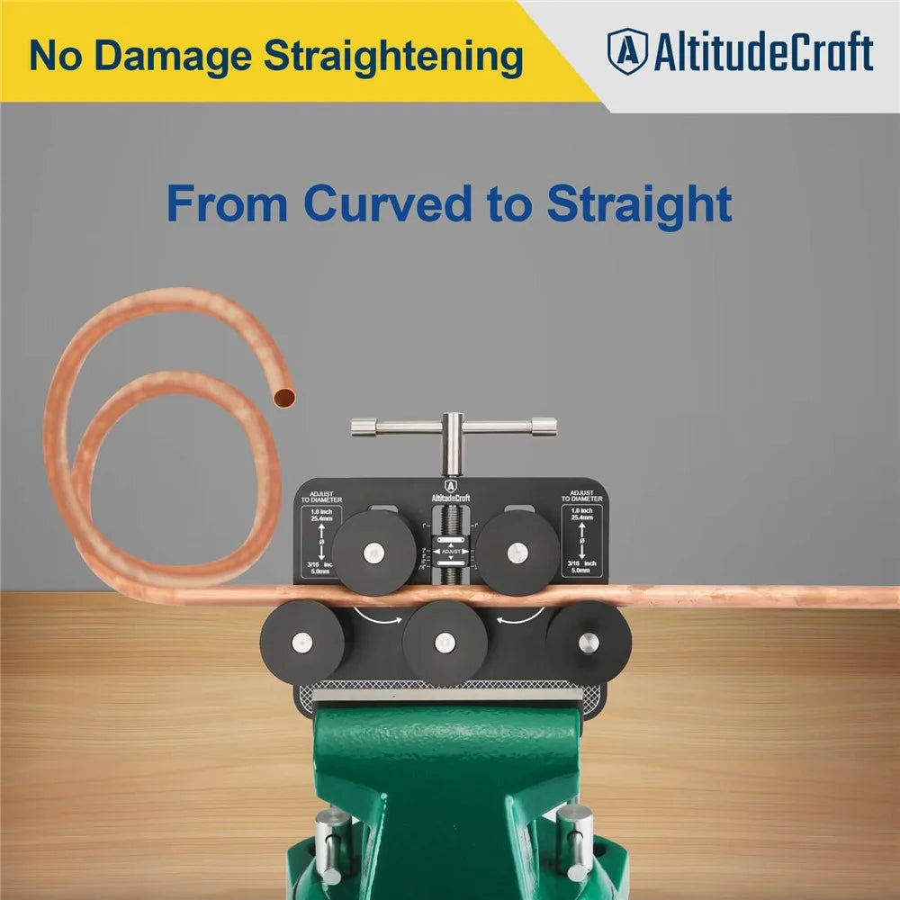 Pipe Straightener for 3 / 16 - 1.0 Inch Diameter Brake Line Fuel Line Tubing Straightening Tool - 2