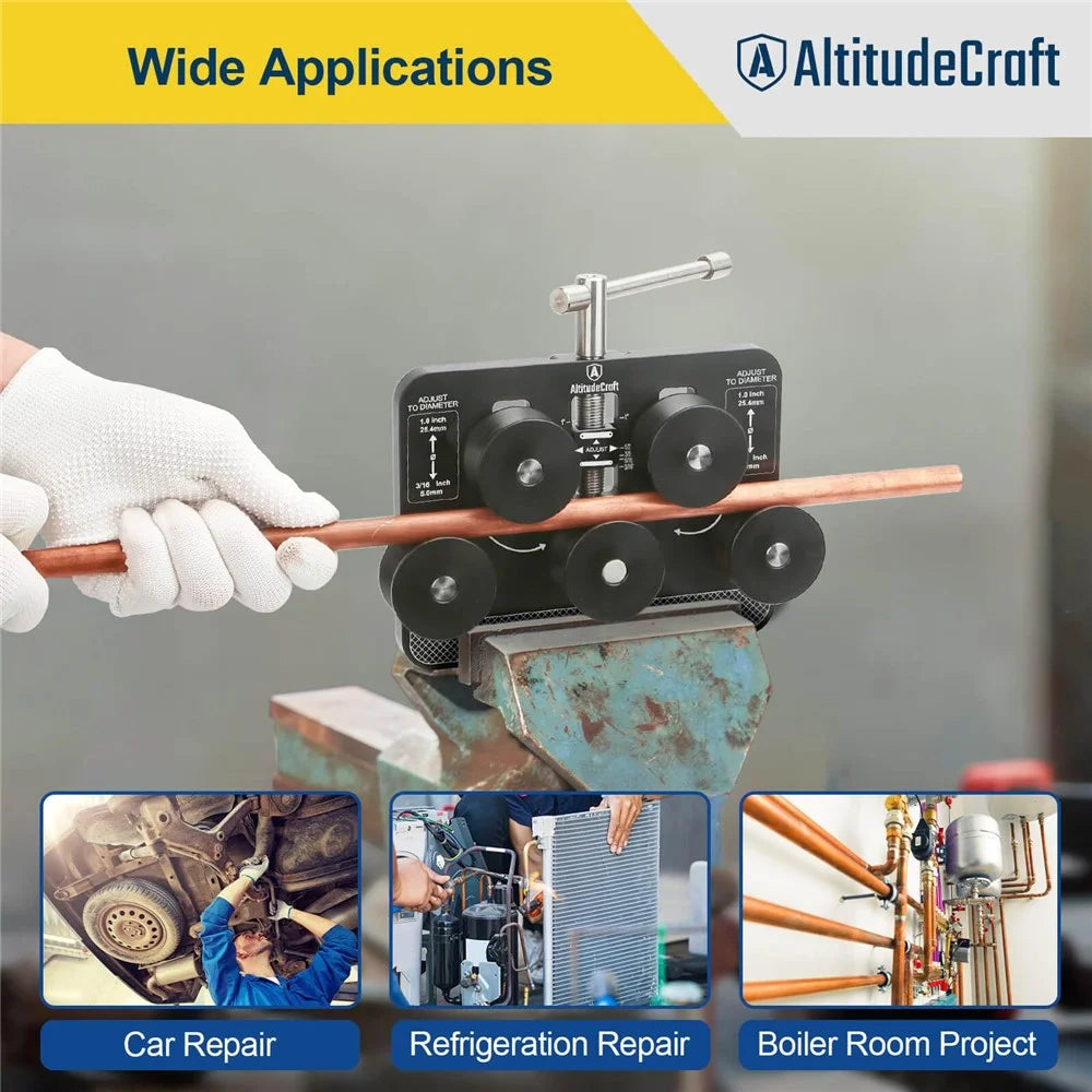 Pipe Straightener for 3 / 16 - 1.0 Inch Diameter Brake Line Fuel Line Tubing Straightening Tool - 6