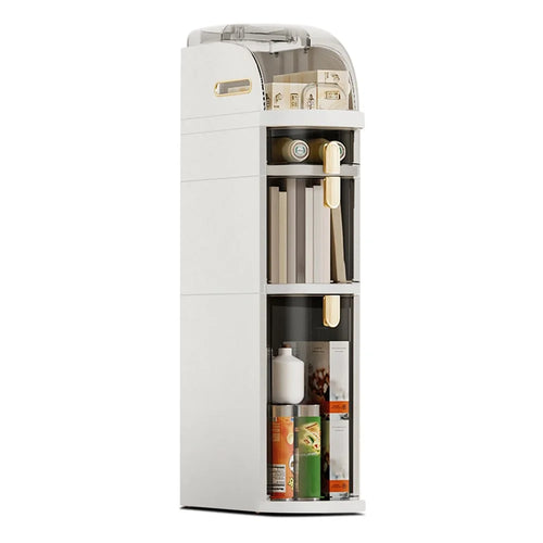 3-Tier Slim Storage Organizer Transparent Dust Proof Container Box for Kitchen / Bathroom / Bedroom - 1