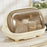 Kitchen Dish Rack Organizer with Flip Cover Large Capacity Dustproof Draining Bowl Cabinet Large Size - Beige - 3
