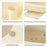 Kitchen Dish Rack Organizer with Flip Cover Large Capacity Dustproof Draining Bowl Cabinet Large Size - Beige - 5