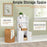 Multifunctional Bathroom Floor Cabinet Large Capacity Storage Organizer With Shelves For Toiletries Towels - 2