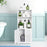 Multifunctional Bathroom Floor Cabinet Large Capacity Storage Organizer With Shelves For Toiletries Towels - 3