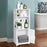 Multifunctional Bathroom Floor Cabinet Large Capacity Storage Organizer With Shelves For Toiletries Towels - 4