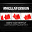 Wrench Organizer 20 Slots Tool Spanner Storage Holder for Garage / Workshop Space Saving Heavy Duty - Red - 4