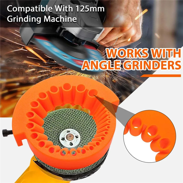 Multi-Size Drill Bit Sharpener Grinding Tool Auxiliary Drill Grinder Thickened Angle Grinder Drill Bit Sharpener - Orange - 2