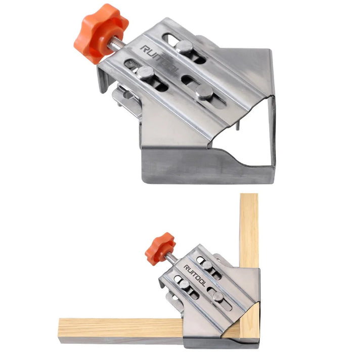 Stainless Steel Right Angle Clamp 90° Woodworking Tool Quick Grip Frame Splicing Positioner - Closed Right Angle Clamp - 3