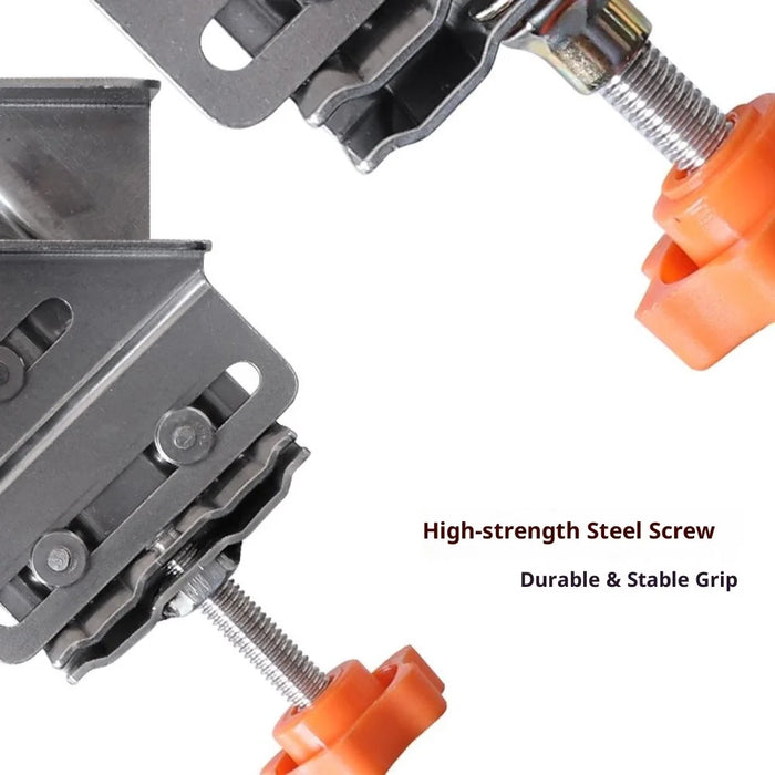 Stainless Steel Right Angle Clamp 90° Woodworking Tool Quick Grip Frame Splicing Positioner - Closed Right Angle Clamp - 7
