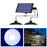 Outdoor Garden Yard Lighting Waterproof Solar Powered 2-Head Ceiling Porch Hanging Light Bulb with Extension Cord - Cool White - 1