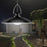 Outdoor Garden Yard Lighting Waterproof Solar Powered 2-Head Ceiling Porch Hanging Light Bulb with Extension Cord - Cool White - 6