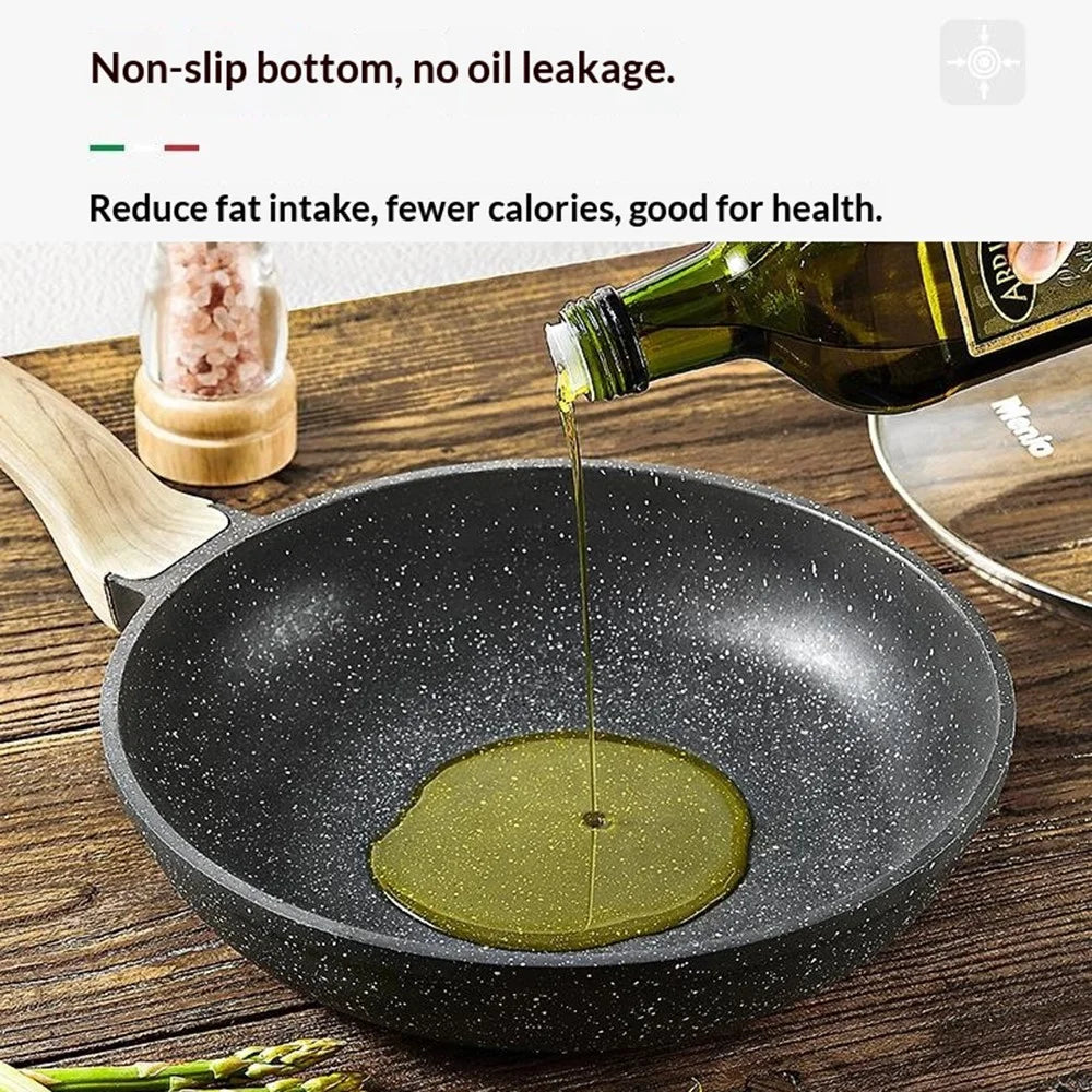 MENJO Granite Frying Pan 28cm Non Stick Skillet with Spatula for Home Cooking - 7