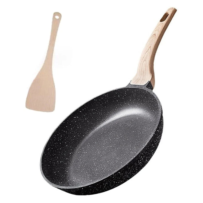 MENJO Granite Frying Pan 30cm Non Stick Skillet with Spatula for Home Cooking - 1