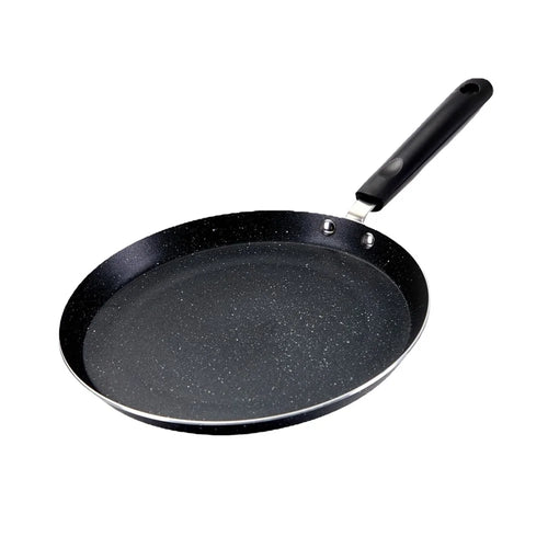 22cm Non-Stick Frying Pan Aluminum Crepe Pan with Heat-Resistant Handle for Induction Gas Stove - Black - 1