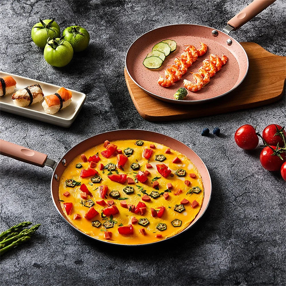 26cm Non-Stick Frying Pan Aluminum Crepe Pan with Heat-Resistant Handle for Induction Gas Stove - Black - 3