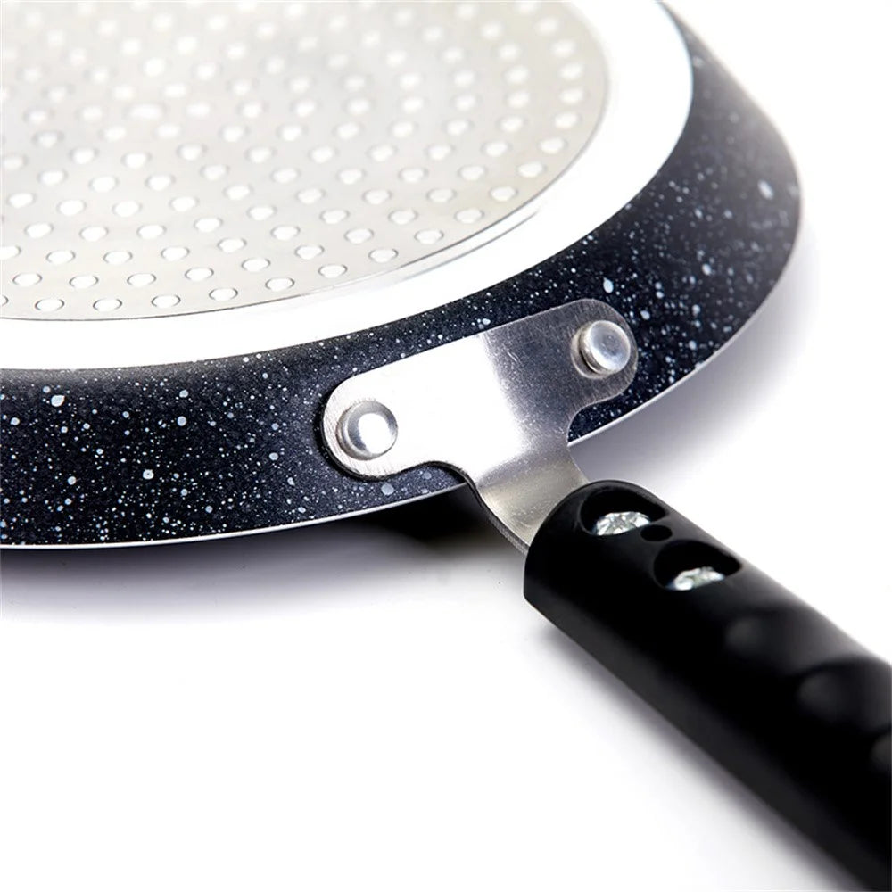 26cm Non-Stick Frying Pan Aluminum Crepe Pan with Heat-Resistant Handle for Induction Gas Stove - Black - 5