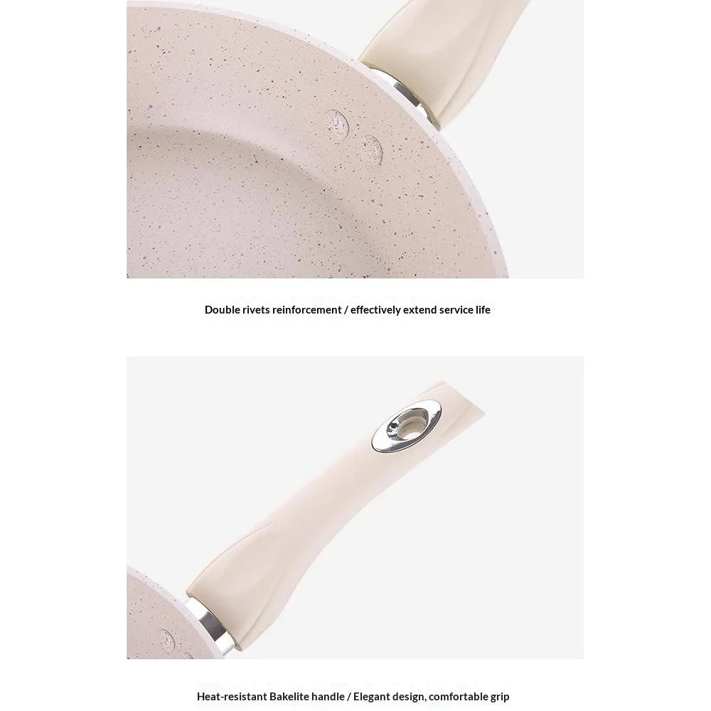 28cm Maifanite Non-Stick Frying Pan Multi-Use Pan with Lid and Wood Spatula for Induction Gas Stove - 7