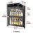 3-Tier Dustproof Kitchen Corner Spice Rack Wall-Mounted Kitchen Condiment Storage Cabinet with Magnetic Door - Black - 6