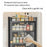 4-Tier Dustproof Kitchen Corner Spice Rack Wall-Mounted Kitchen Condiment Storage Cabinet with Magnetic Door - Black - 5
