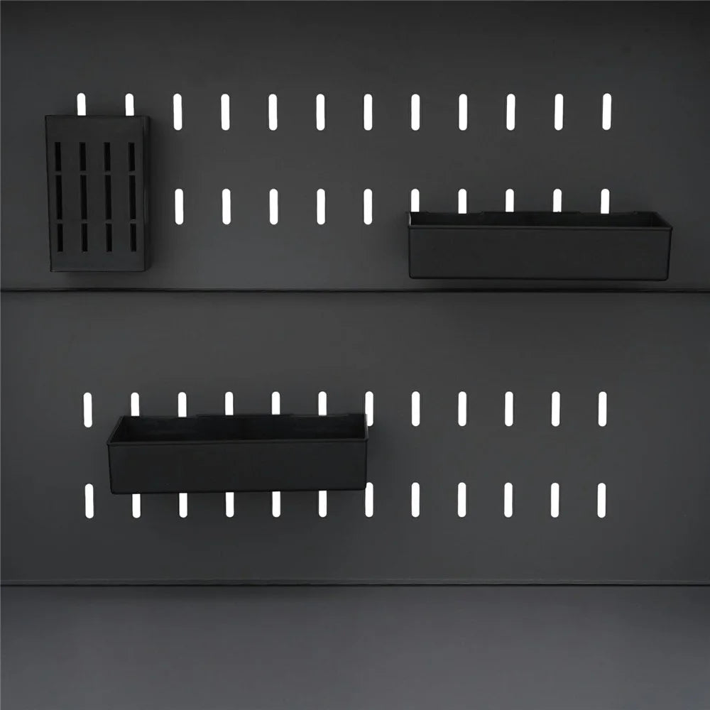 80×42×160cm 5-Tier Carbon Steel Kitchen Storage Cabinet with Doors and Wheels Dish Storage Organizer for Microwave Oven - Dark Grey - 6