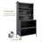 100×42×160cm 5-Tier Carbon Steel Kitchen Storage Cabinet with Doors and Wheels Dish Storage Organizer for Microwave Oven - Black - 2
