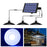 Outdoor Garden Yard Lighting Waterproof Solar Powered 3-Head Ceiling Porch Hanging Light Bulb - Cool White - 1
