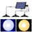 Outdoor Garden Yard Lighting Waterproof Solar Powered 3-Head Ceiling Porch Hanging Light Bulb - Cool White - 7