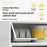 4 Tier 55cm Length Kitchen Storage Cabinet with Doors Multi-Layer Floor Standing Dust-Proof Shelving Unit - Grey - 2