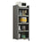 55cm 5-Tier Kitchen Storage Cabinet with Doors Dustproof Freestanding Pantry Organizer for Utensils Food - Black - 1