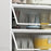 55cm 5-Tier Kitchen Storage Cabinet with Doors Dustproof Freestanding Pantry Organizer for Utensils Food - Black - 2