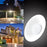 Outdoor Waterproof Solar Powered Ceiling Porch Hanging 4-Head Light Bulb with Extension Cord - Cool White - 6