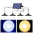 Outdoor Waterproof Solar Powered Ceiling Porch Hanging 4-Head Light Bulb with Extension Cord - Cool White - 7