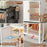3 Tier Kitchen Shelf Dish Rack Organizer Pull-Out Cabinet Storage Drainer with Door for Countertop - Black - 5