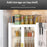 Kitchen Storage Cabinet 3 Tier 57cm Countertop Dish Drainer Bowl Organizer Spice Rack with Doors - Black - 6