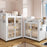 Kitchen Countertop Shelf 2 Tier 60cm Storage Cabinet with Doors Draining Dustproof Organizer for Bowls / Plates / Spices - Black - 5