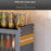 45cm 2-Tier Kitchen Cabinet with Door Dustproof Countertop Dish Drain Rack Storage Cabinet - Black - 3