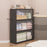 3-Tier 64cm Clothes Container Holder Dust-Proof Assembly Clothes Storage Cabinet with Clear Flip-Top Door for Bedroom - Black - 1